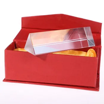 

2" Optical Glass Triple Triangular Prism Physics Teaching Light Spectrum 5cmP1