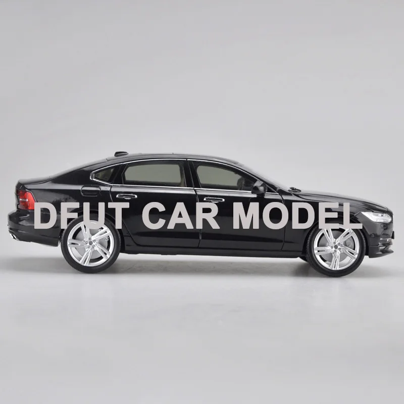 low cost Diecast 1:18 Alloy Pull Back Toy Vehicles S90 Sports Car Model Of Children's Toy Cars Original Auth