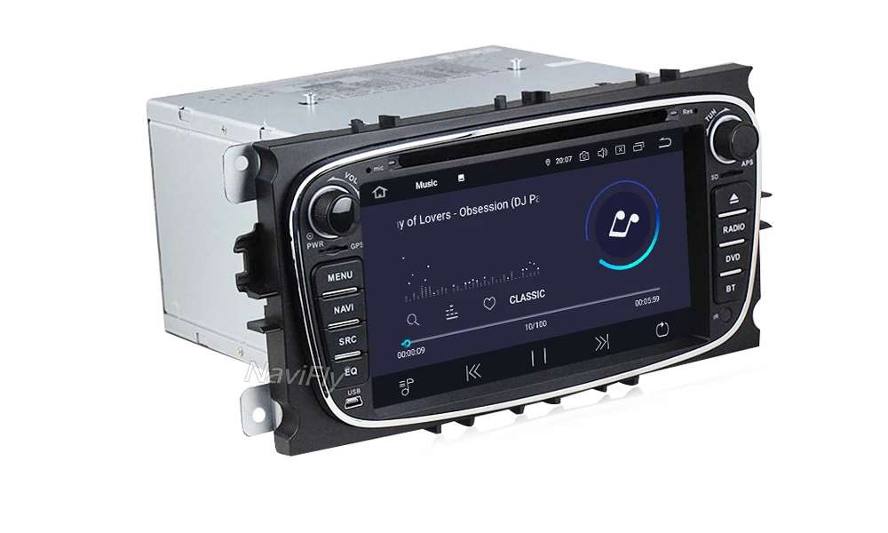 Excellent 2 din Android9.0 8Core 4G RAM 32G ROM IPS DSP RDS Car DVD Multimedia Player GPS Navi For Ford For Focus2 Mondeo Galaxy 18