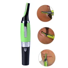 1pcs Personal Face Care Stainless Steel Nose Hair Trimmer Removal Clipper Shaver With LED Light for Men and Women