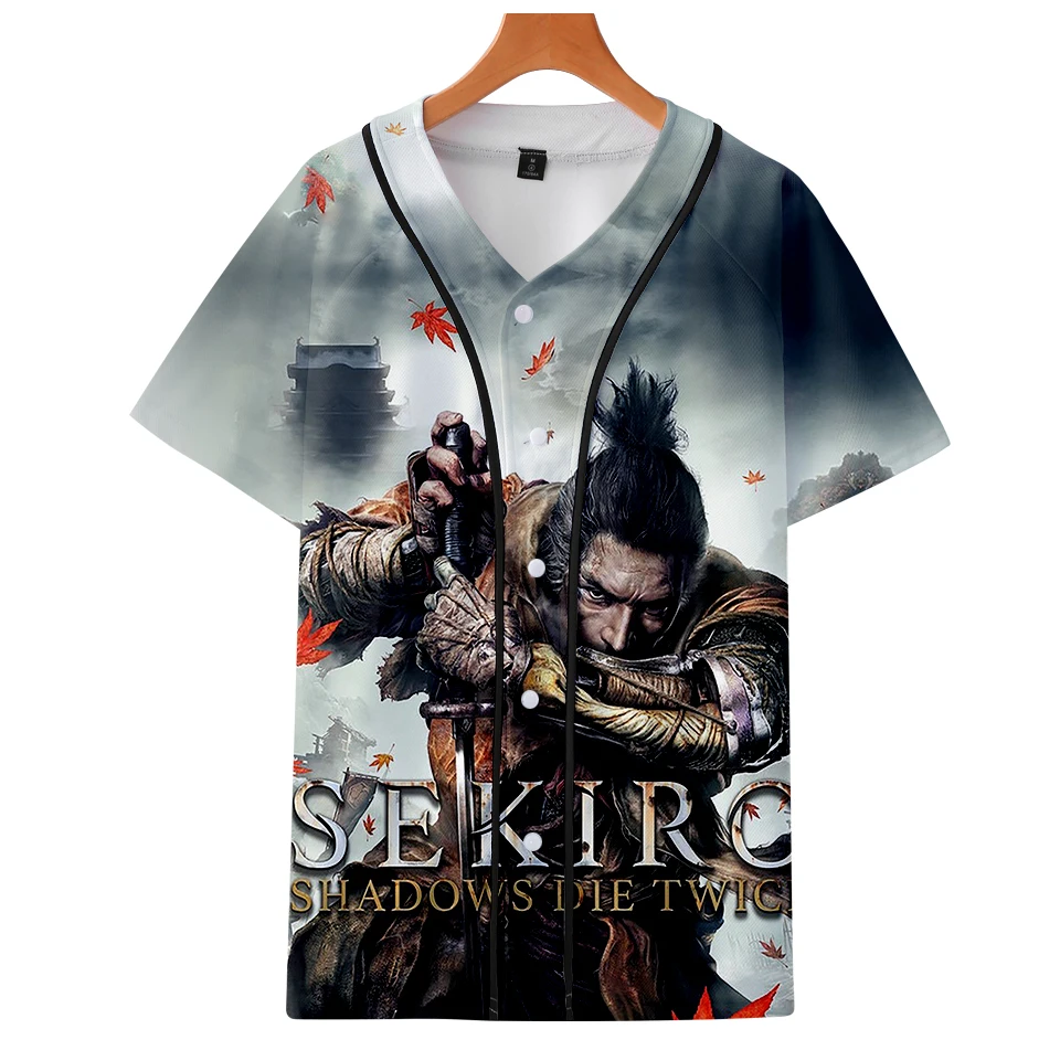 

Fashion Cool 3D Sekiro Shadow Die Twice Casual baseball t-shirt Women/Men summer Clothes Women Tshirts Short Sleeve Plus Size