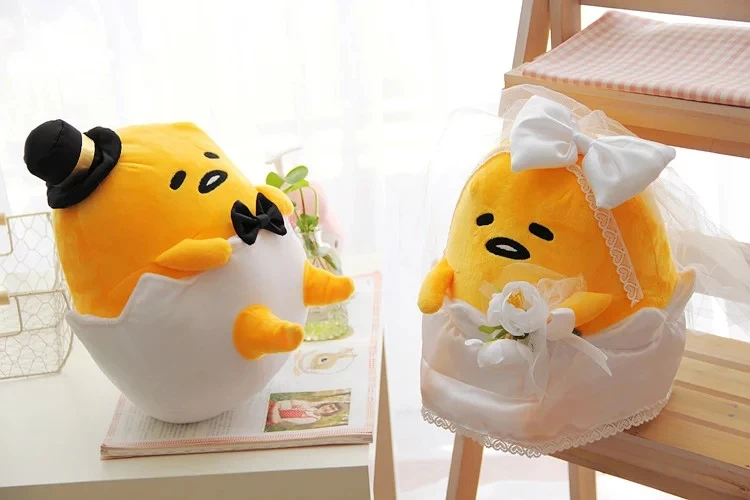 Мультфильм свадебное платье Gudetama Lazy яйцо 29 см мягкие плюшевые игрушки на день рождения Рождественский подарок игрушка#1777