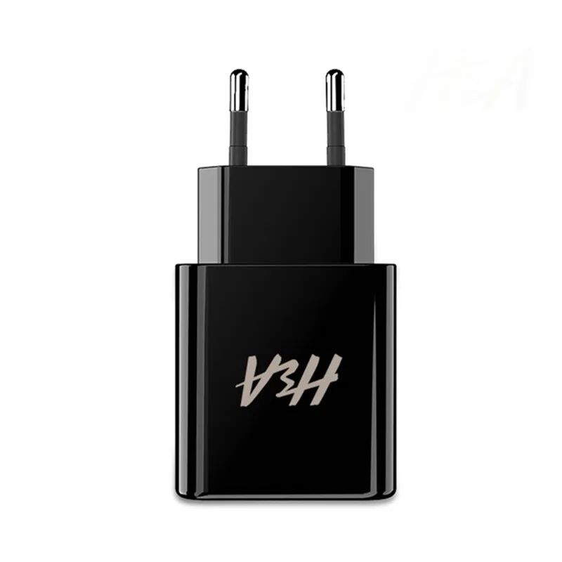 H& A Quick Charge 3,0 18 Вт QC 3,0 USB зарядное устройство адаптер ЕС Путешествия стены мобильного телефона зарядное устройство для iPhone samsung Xiaomi huawei Redmi - Тип штекера: Black