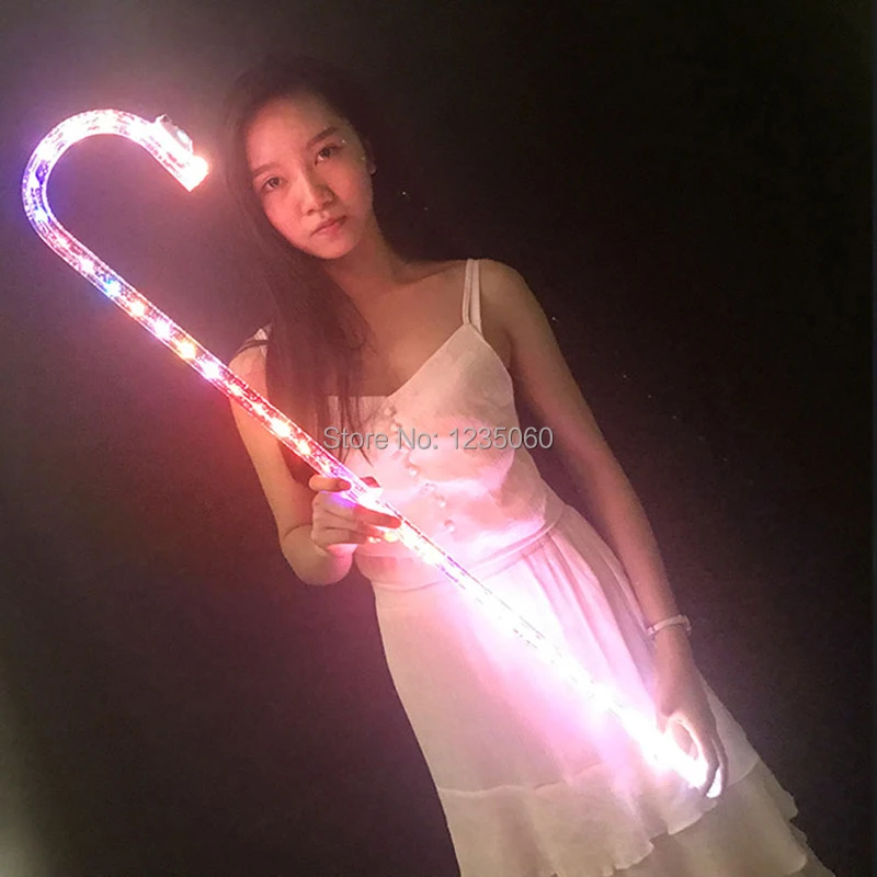 

Glow stick LED Dancing crutches Colorful KTV Party ballroom DJ Show dance accessories light props for women kids girls gifts