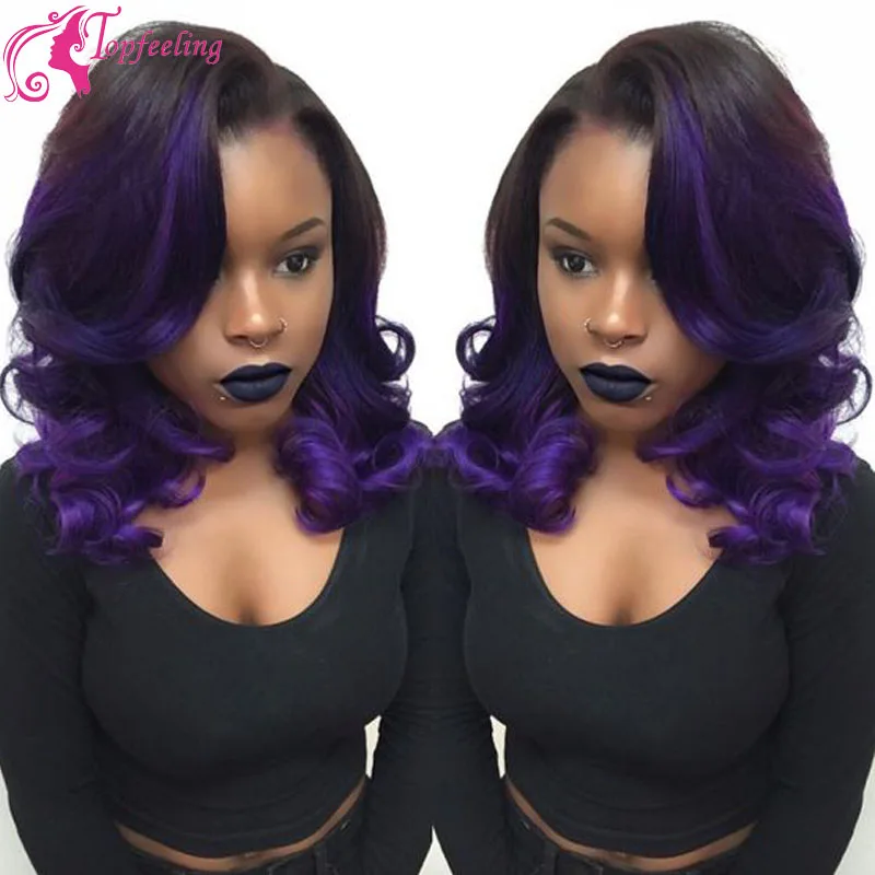 Glueless Full Lace Ombre Wigs Human Hair Brazilian Body Wave Lace