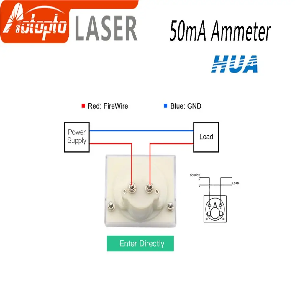 HUA Ammeter 50mA 85C1 DC 0-50mA Analog Amp Panel Meter Current for CO2 Laser Engraving Cutting Machine
