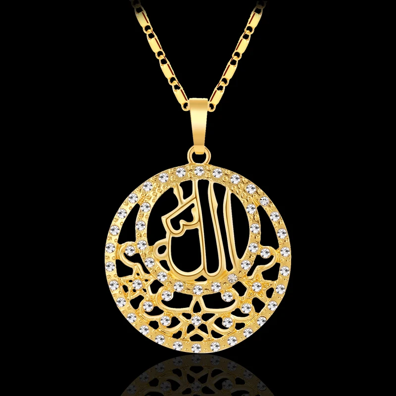 

New vintage circular hollowed-out female middle eastern Muslim pendant necklace for Jewelry accessories