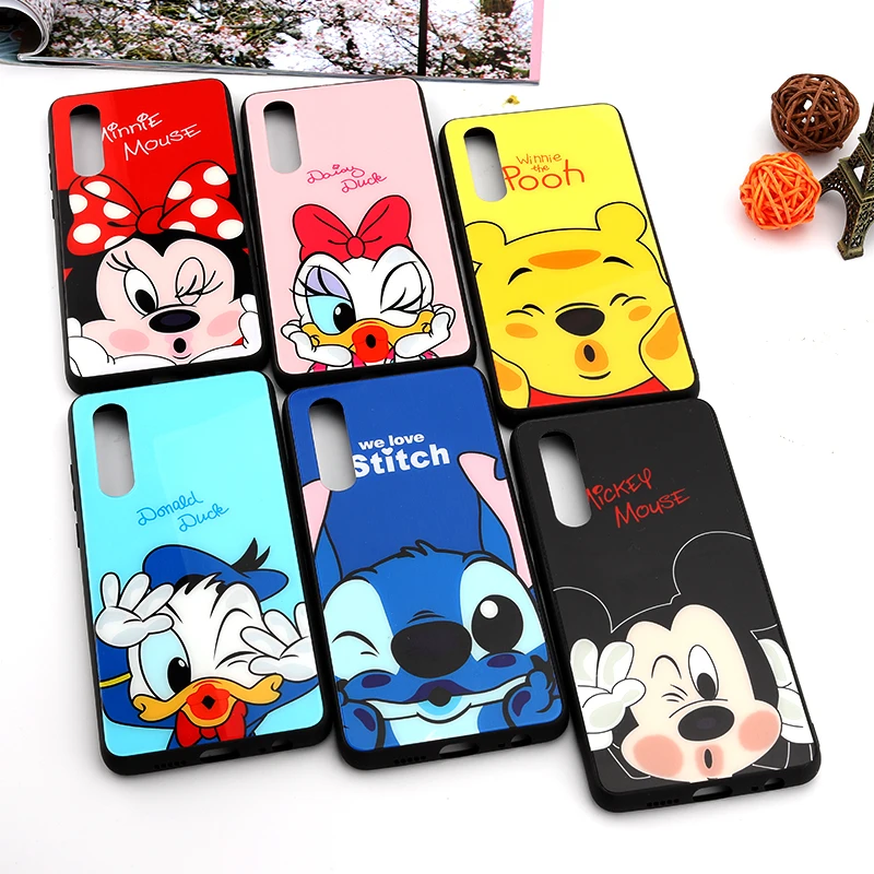 

Cute Cover Girl Phone Case For Huawei P30 P20 Mate 20 10 pro lite P smart Nova 3i 3 Tempered Glass Case Full Back Cover Carcasas