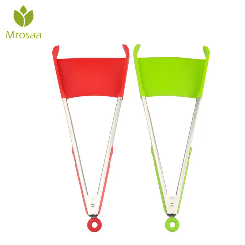 

New style Silicone kitchen cooking BBQ 2-In-1 Collapsible Kitchen Spatula And BBQ Tong Non-Stick Stainless Steel Frame