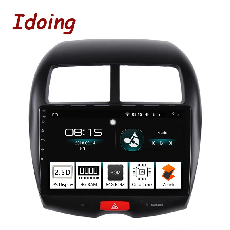 Idoing автомобильный мультимедийный плеер на Android 10 2 восемь ядер экран 8 0 дюйма 4 Гб +