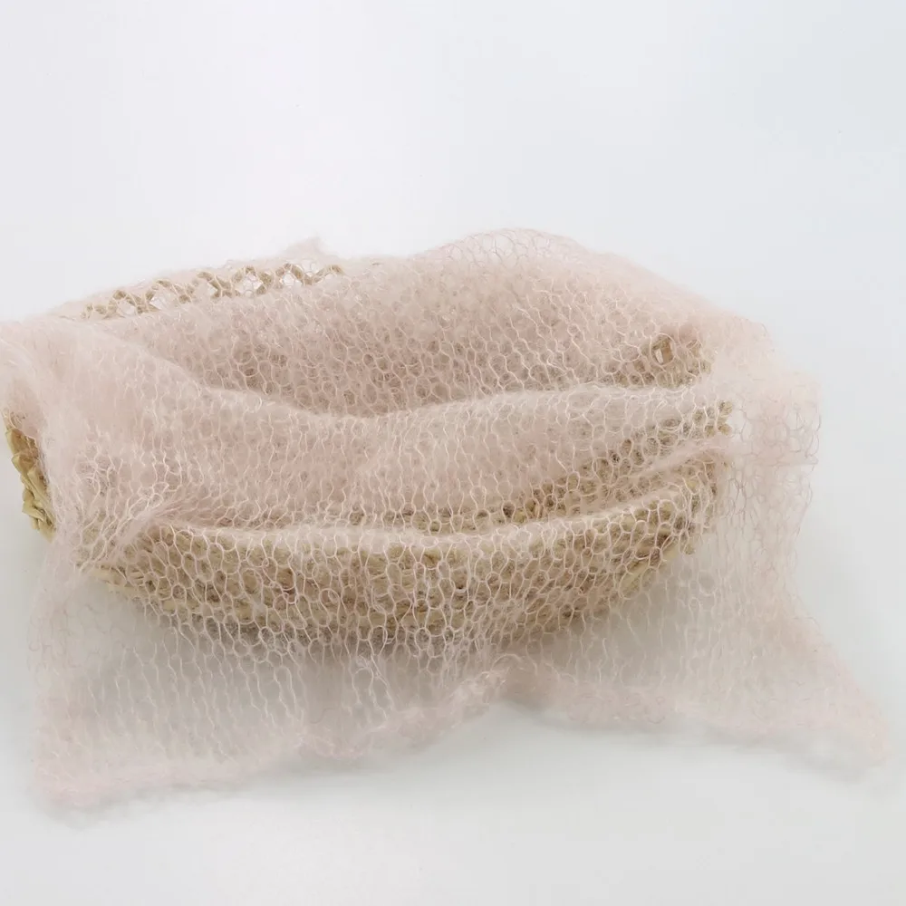 

Soft Stretch Real Mohair Handknit Newborn Wraps 2pcs/lot Size 60x30cm Newborn Photography Props BABY SHOWER GIFT