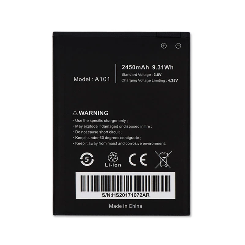 Аккумулятор для UHANS A101 A101S Bateria Batterij аккумулятор 2450 мАч|battery for|batteries batteriesaccumulator battery