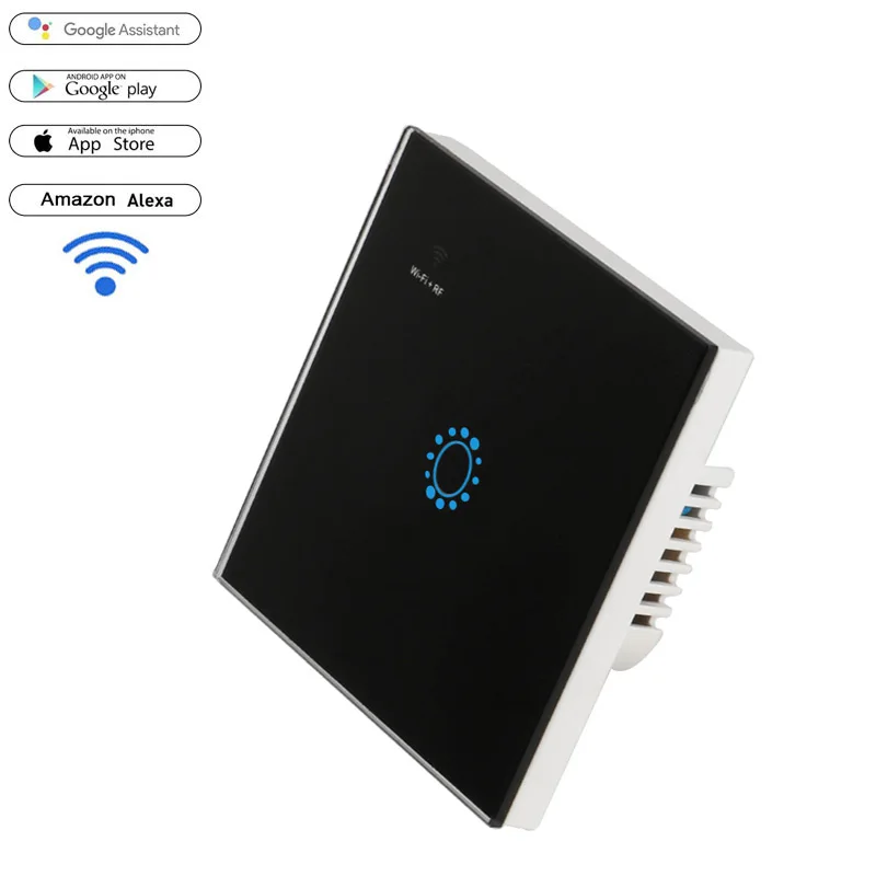 

Remote Switch,EU/UK RF/Wifi Touch Light Switches,86 Type Smart Wall Light Switch For Ewelink,Alexa APP Smart House Vhome