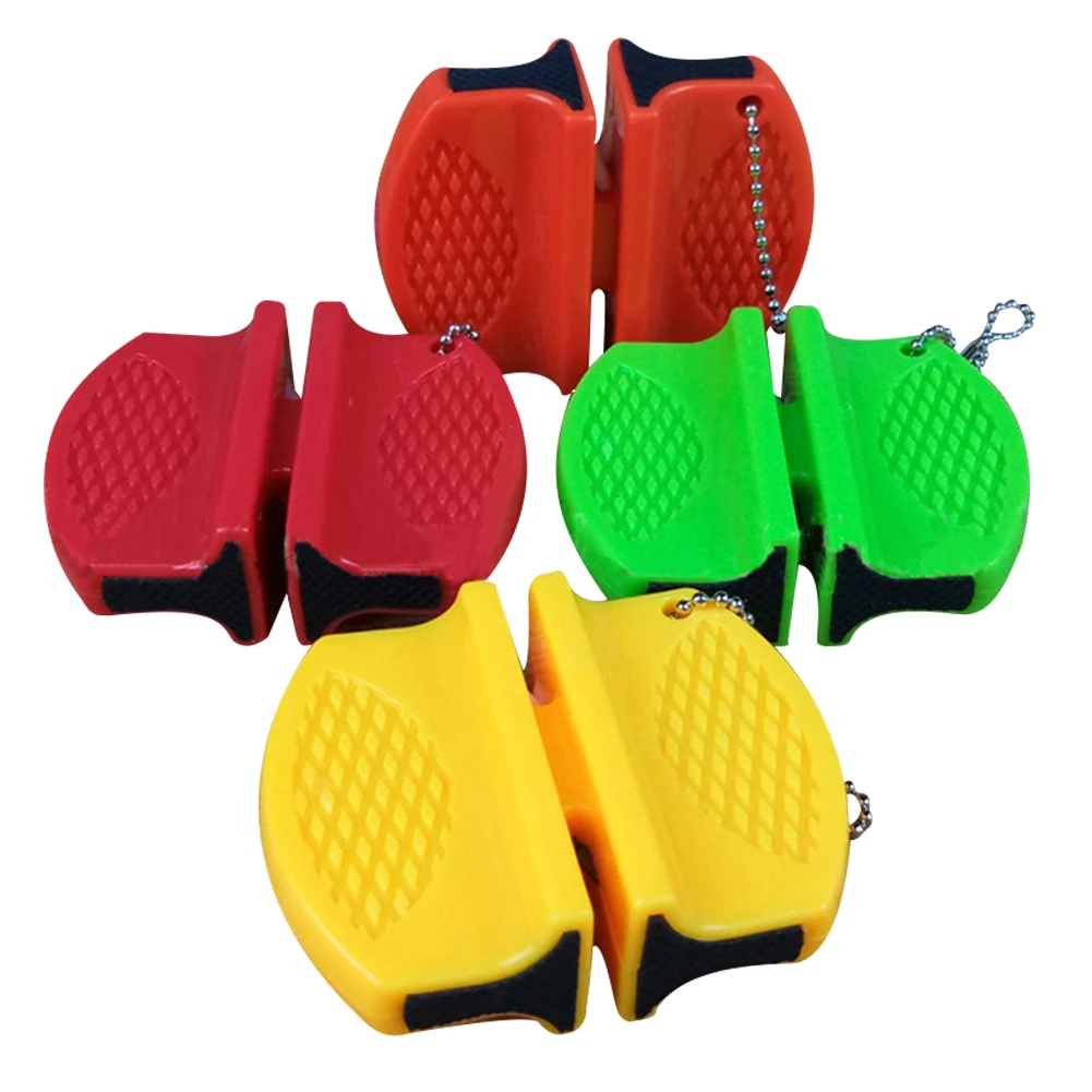 

Creative Mini Professional Kitchen Knife Sharpener Stones Red Two-Stage Camping Sharpening Stone Machine Little Knife Sharpener