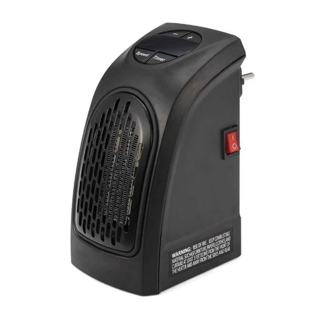 

Mini Heater Fan Electric Radiator Heater Plug in Hot Air Heater Blower for Office Home Timer with Adjustable Speed