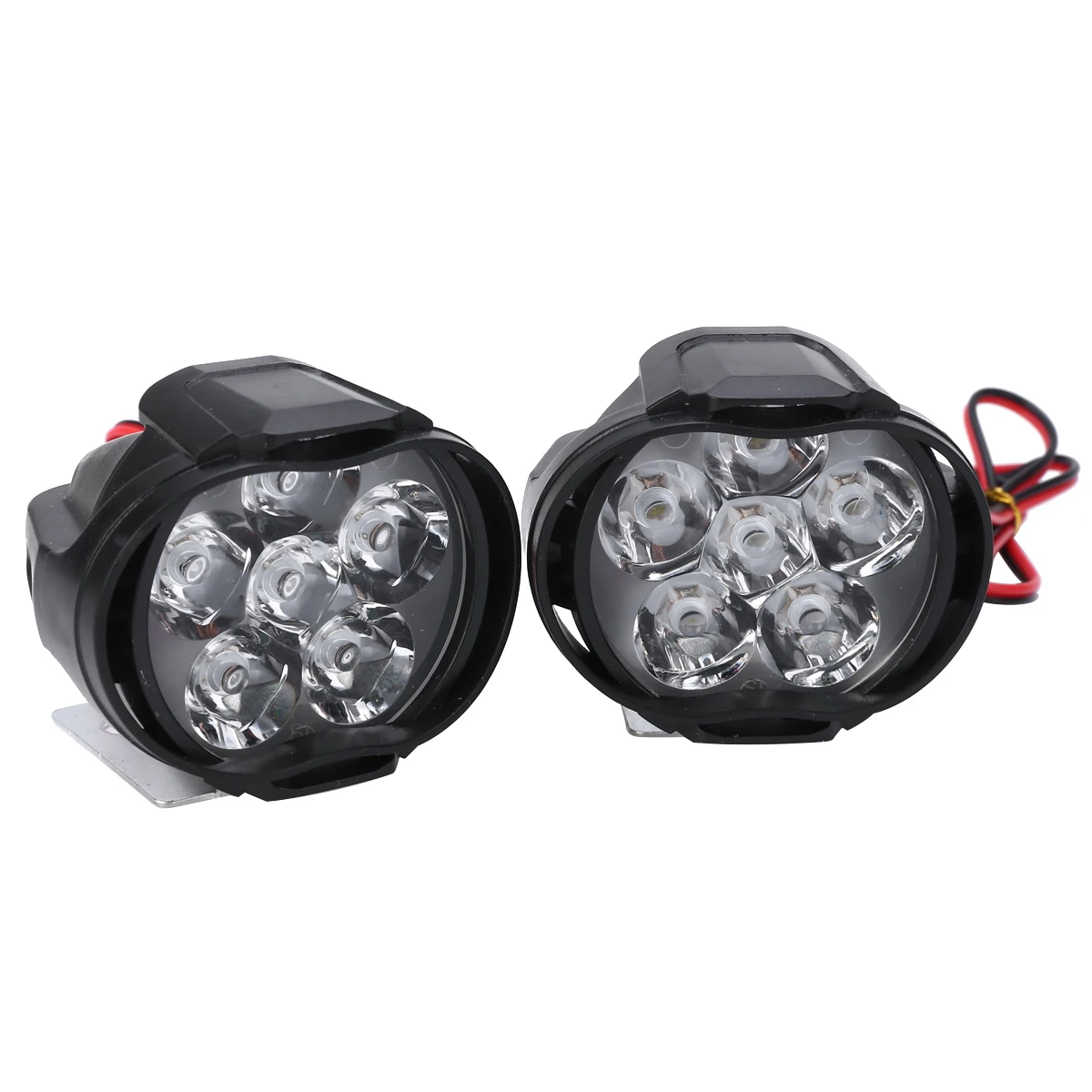 For Motor Lighting 6 In1 Led Light White Motorcycle Headlight Spot Lights Head Lamp DC 12V Driving Lights 9-85V 10W Mayitr