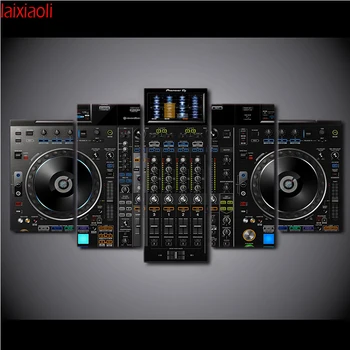 

5pcs DJ Music Player 5D DIY Diamond Painting full square round drill cross stitch mosaic diamond embroidery rhinestone decor art