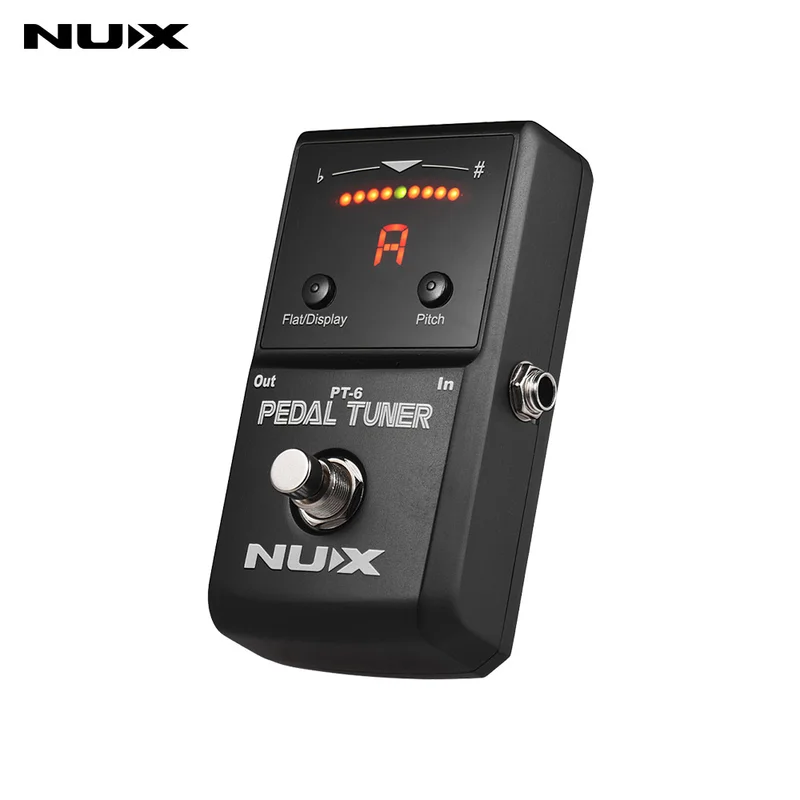 NUX PT-6 гитара Педальный тюнер металлический корпус Правда Обход прочный хроматической тюнинг процессор эффектов светодиодный Дисплей