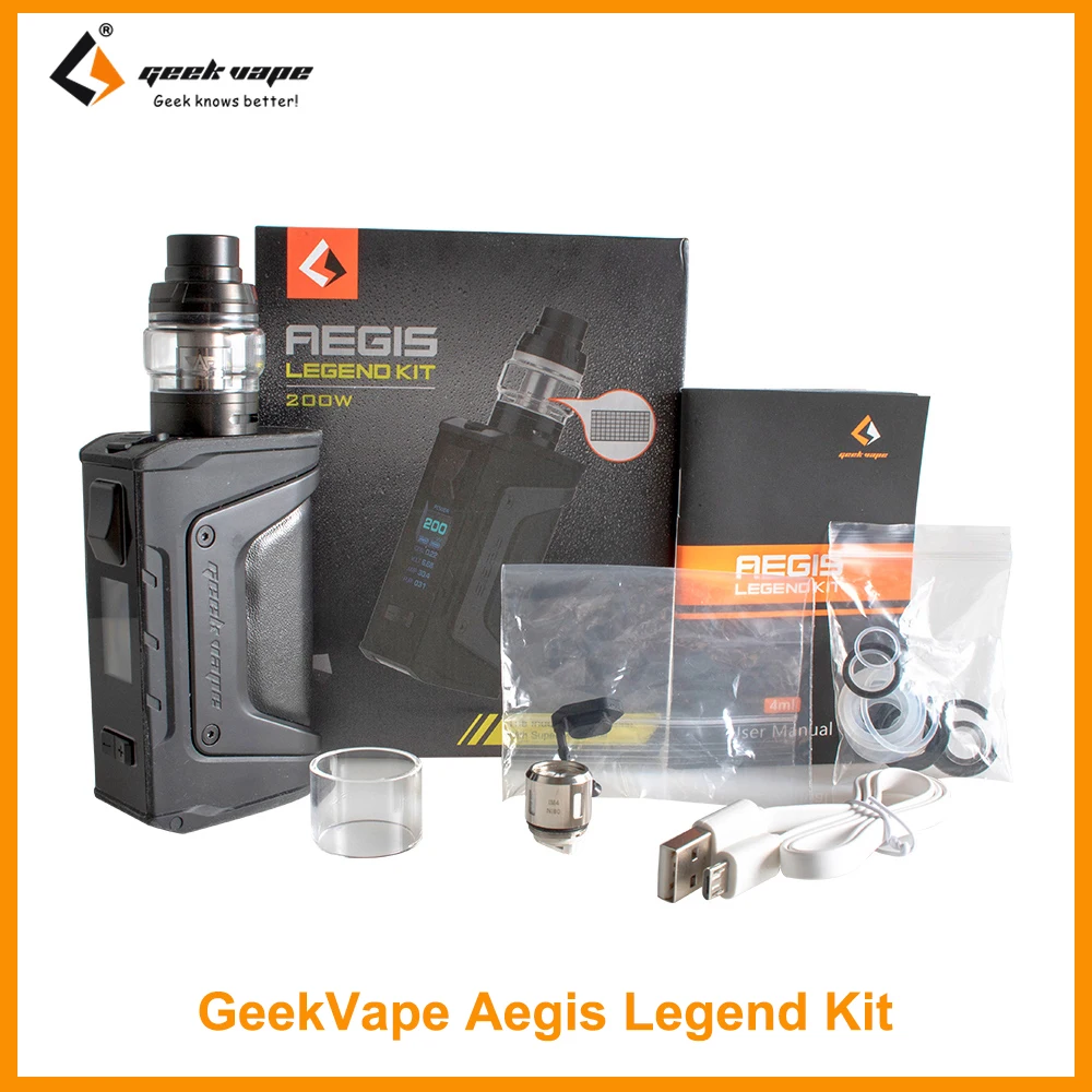 

USA Warehouse Original Geekvape Aegis Legend Kit with Aero Mesh Tank 4ml Capacity 200W Wattage with Aero mesh coil E-Cigarette