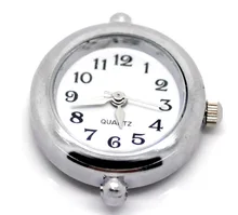 FUNIQUE 2017 New Fashion 2PCs Watch Faces Silver Tone Round Smooth Quartz Watch Faces For Women Wristwatch Clock DIY 27x24mm