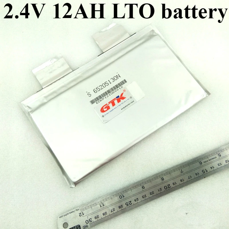

5pcs 12AH Lithium titanate battery not 2.4V 10AH LTO battery 12AH for DIY 12V motor ebike accu UPS miner safety lamp E tricycle