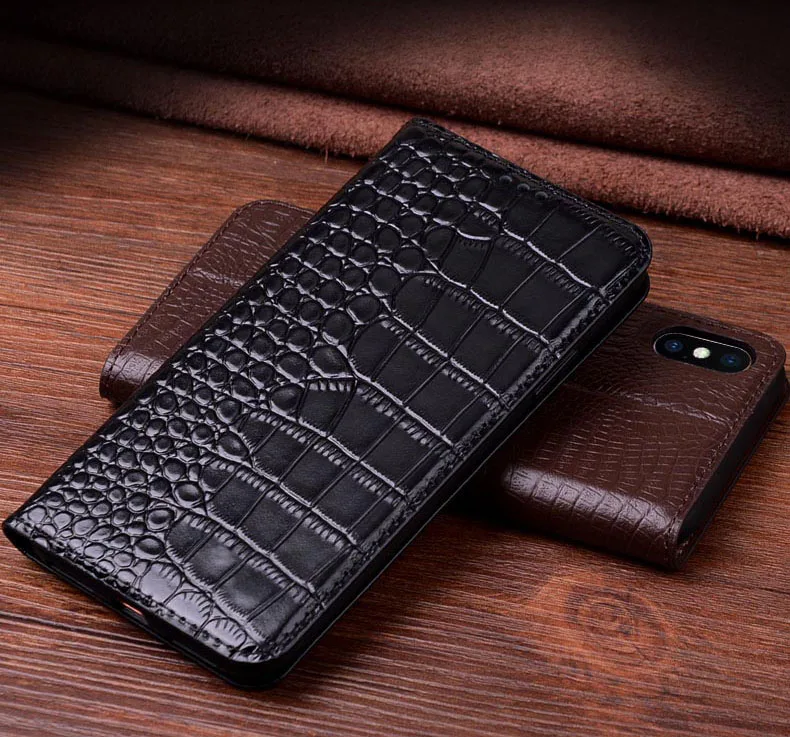 Original Genuine Leather Case For iPhone XS/ XS Max/ Xr Luxury Flip Stand Flip Cover For iPhone