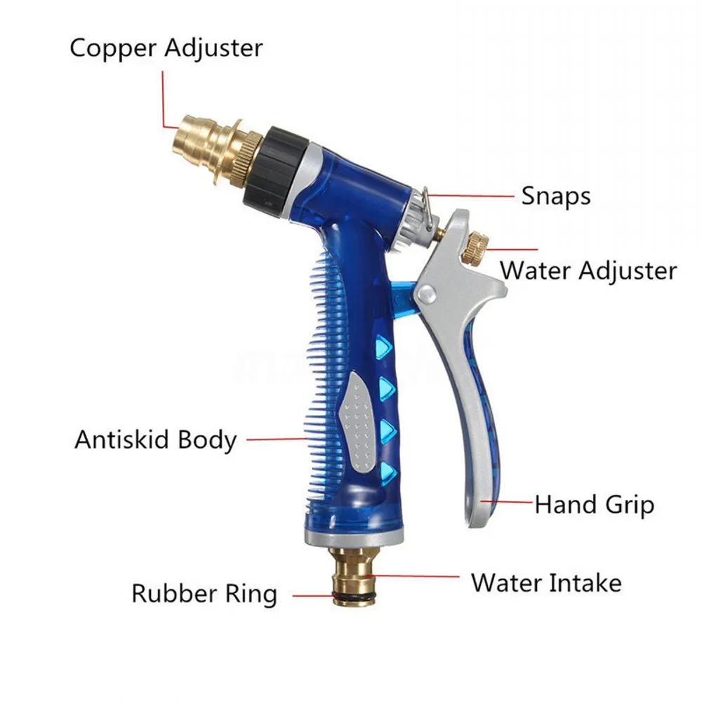 Водяной шланг высокого давления сопло садовый шланговый разбрызгиватель для душа домашних животных и автомойки комплект садовых шлангов