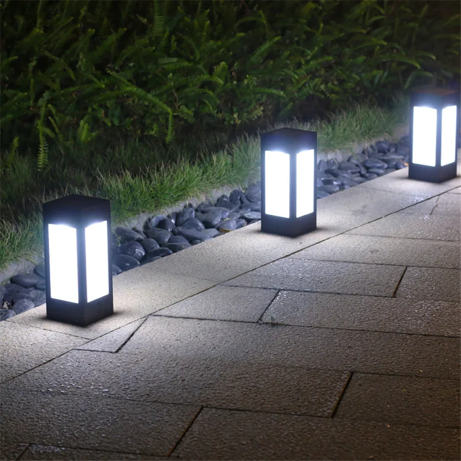 Thrisdar Outdoor Solar Pillar Lamp - Enhance Security and Aesthetics with Fence Villa Parking Column Lamp, Gate Courtyard Villa Landscape Fence Solar Bollard Light image 3