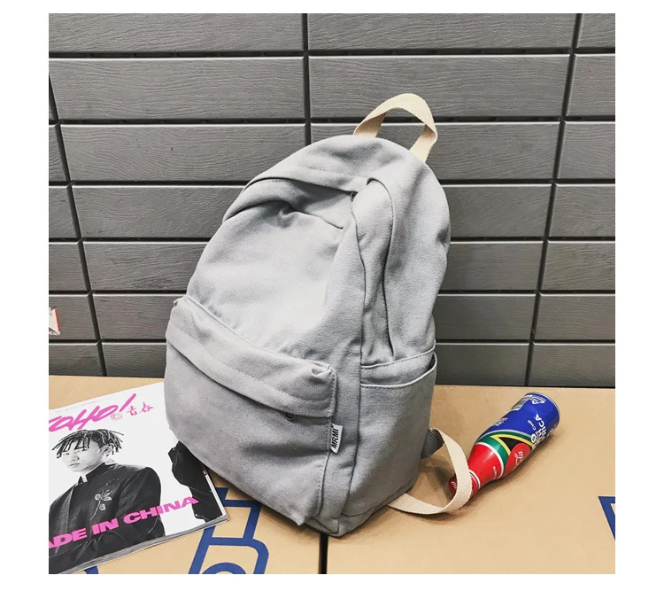 Janespri High Quality Backpack Canvas Women Backpack Solid Mochila Escolar Girls Laptop Backpack School Bags Backpack for teens_35-2_02