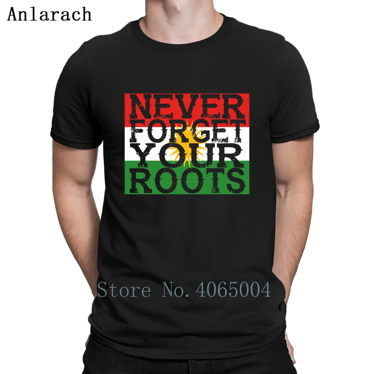 cheap Never Forget Roots Home Kurdistan Kurde T Shirt Round Neck Funny Spring Customize Family Crazy Novelty Short Sleeve Shirt