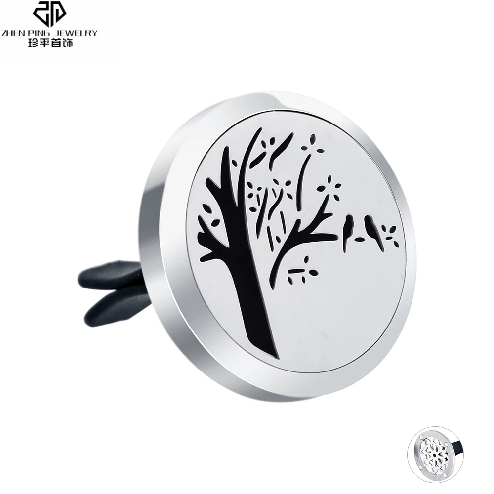 

2018 New Tree Of Life Magnetic Essential Oil Car Diffuser Locket Vent Clip Stainless Steel Aromatherapy Perfume Locket