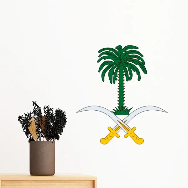

Saudi Arabia Asia National Emblem Removable Wall Sticker Art Decals Mural DIY Wallpaper for Room Decal