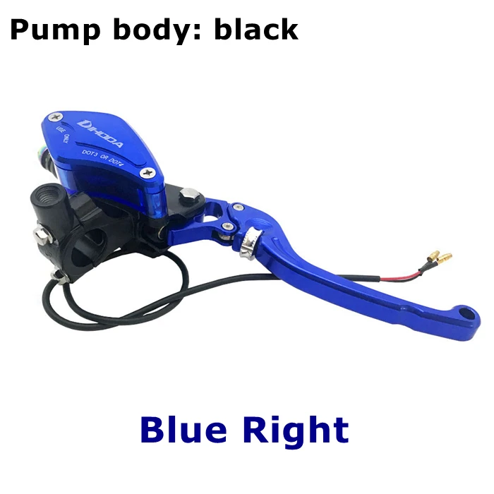 14 мм поршневой рычаг регулируемая ручка гидравлический клатч главный цилиндр тормозного насоса мотогонок универсальный для HONDA Yamaha - Цвет: Blue Right