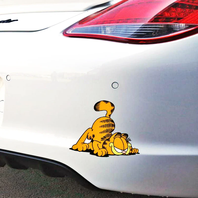 

Etie Car Decoration Creative Funny Lazy Garfield Cover Scratches Sticker Decal for Motorcycle Honda Chevrolet Focus Polo Toyota
