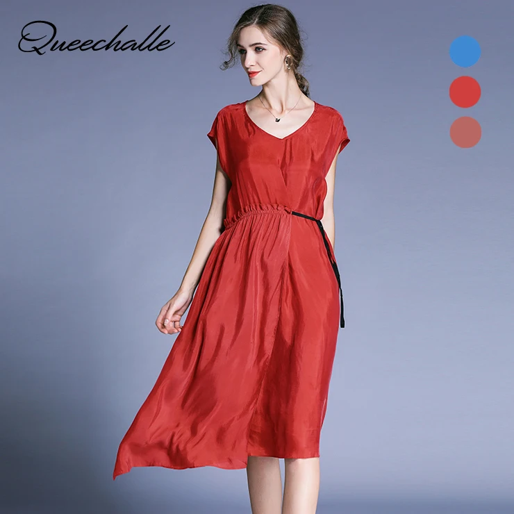 Queechalle XL XXL 3XL 4XL Large Size Dresses for Women 2019 Summer