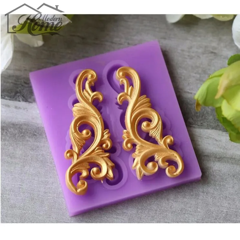 

Sugar Craft Silicone Mold Lace Pattern Border Fondant Mould Cake Decorating Tools Chocolate Gumpaste Mold Shaper Art Displays