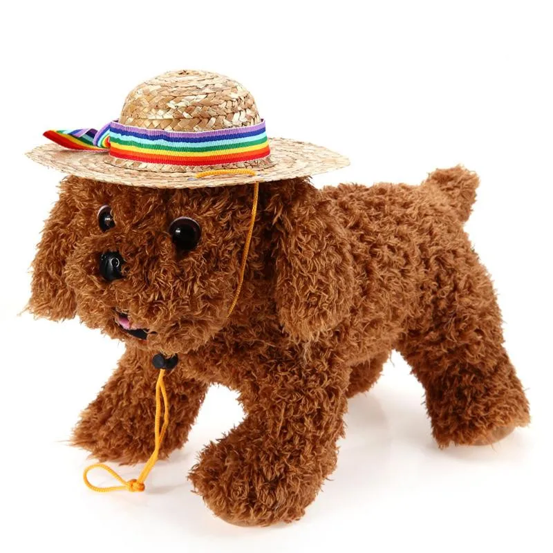Pet-Dog-Cat-Summer-Cap-Hat-Puppy-Kitten-Clothes-Party-Dressing-Natural-Straw-Material-For-Small