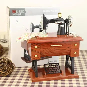 

LeadingStar Funny Musical Toys Retro Birthday Gift Vintage Lockwork Sewing Machine Music TOY fOR GIRLS Gift
