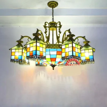 

Mediterranean style 6 / 8 heads pendant light living room triple house lights romantic bar multi pendant lamps Z113552