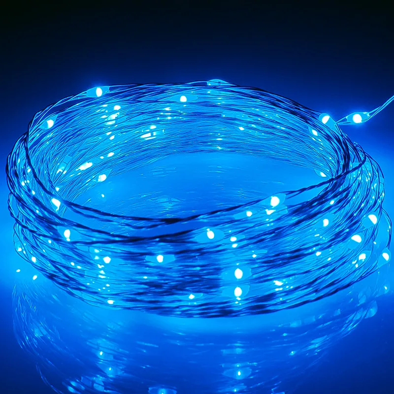 СВЕТОДИОДНАЯ Гирлянда Lights10M100led 5 V с питанием от USB наружная теплая белая/RGB серебряная проволока рождественское праздничное украшение для свадебной вечеринки