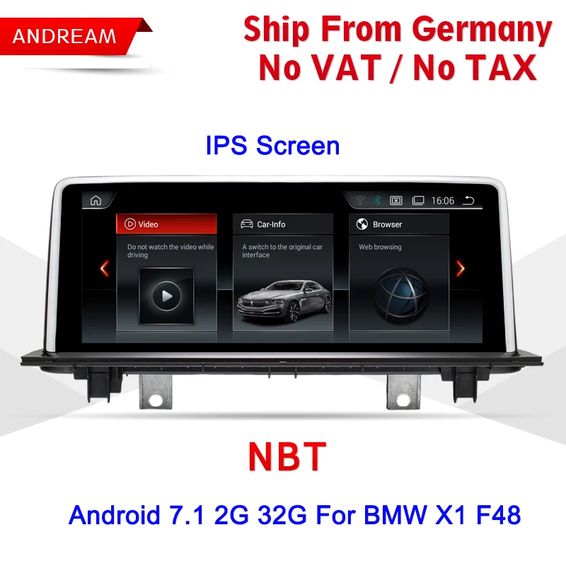 

10.25" Android 7.1 Screen ID6 Interface multimedia player For BMW X1 F48 GPS Navigation Wifi EW966B Germany Free Shipping