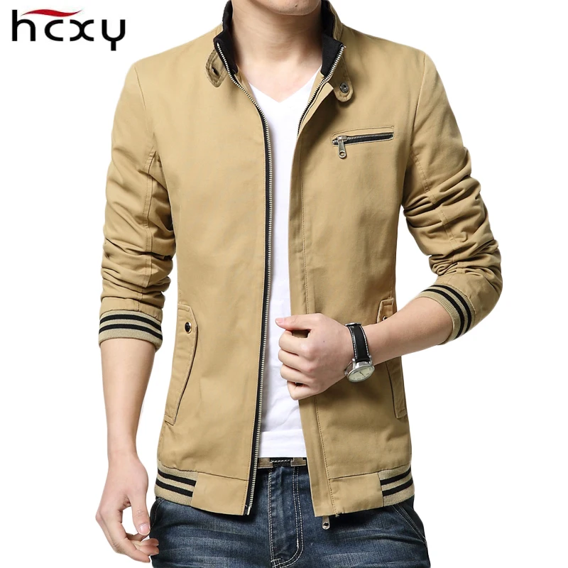 

2017 autumn casual jackets and coats for men zipper stand collar brand mens jacket chaqueta hombre size 3XL 4XL