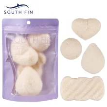 4 шт./компл. спонж Конняку Лицевая ГУБКА наборы для мытья губка Очищение Отшелушивание натуральный мягкий уход за лицом ванны и душа очищающий набор