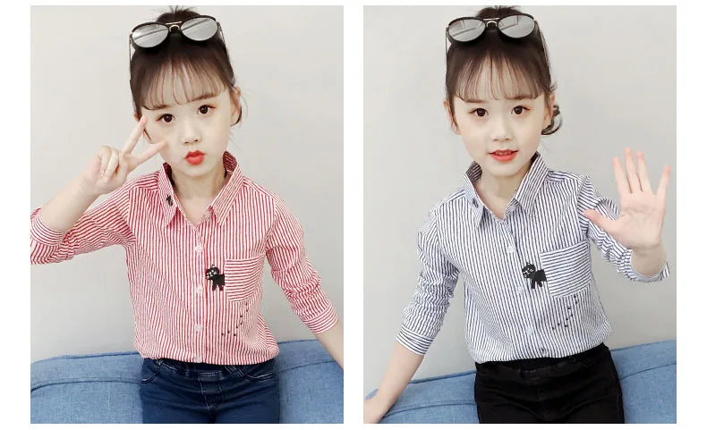 New Arrival 2019 Spring Cartoon Striped Kids School  Shirts Tops For Teenage Girls Cotton Infant Blouses Designs Children Shirts (12).jpg