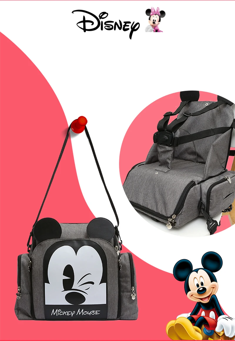 Disney Esszimmer Stuhl Tasche Multifunktionale Windel Tasche Wasserdicht Mutter Handtasche Windel Rucksack Mommy Taschen