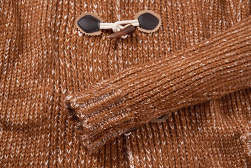 Мужской зимний теплый длинный свитер с капюшоном, модный стиль, мужские толстые теплые Повседневные свитера, кардиган, длинные свитера, Размер 3XL