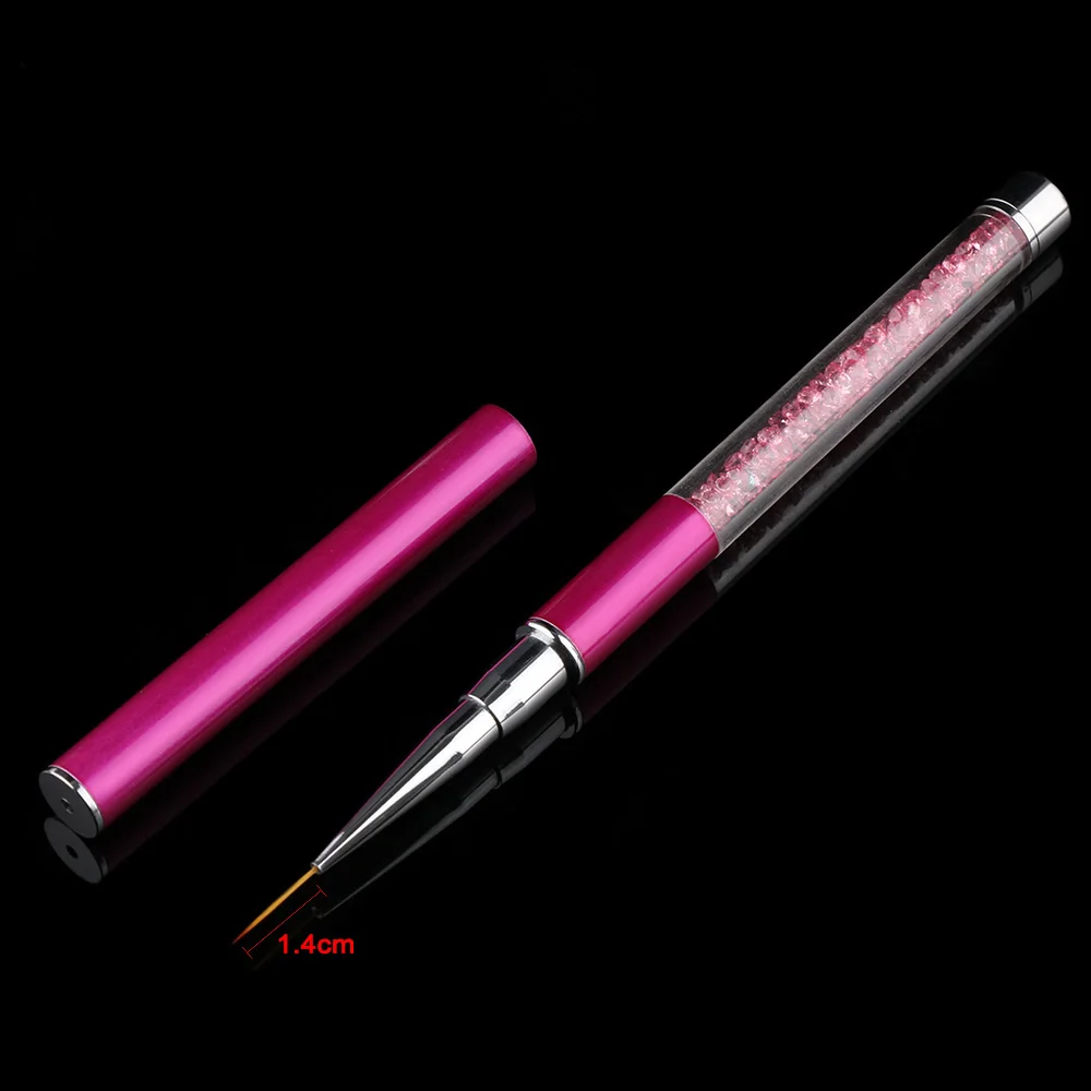 New UV Gel Brush Liner Painting Pen Acrylic Drawing Brush For Nails Gradient Rhinestone Handle Manicure Nail Art Tool Brush