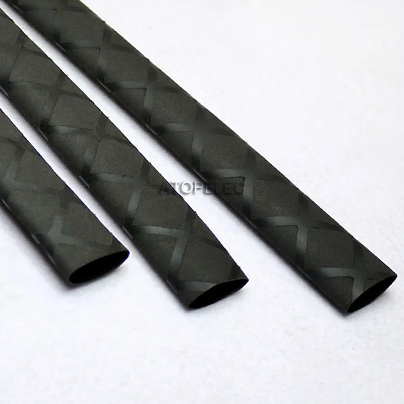 

Non-Slip Textured 2:1 Heat Shrink Tubing Fishing Rod Tennis Badminton Handle Grips ROHS UL Black Diameter 15-50mm Selectable
