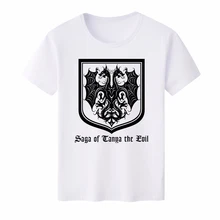 Fashion T Shirt Men for Anime Saga of Tanya the Evil O-Neck T-shirts Youjo Senki Printed Short Sleeve Tops Tee Shirts New