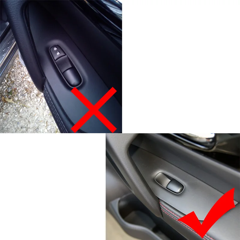 Углеродное волокно дверь окно кнопка переключатель панель крышка наклейка левый привод для Nissan X-trail T32 X trail Rogue Xtrail